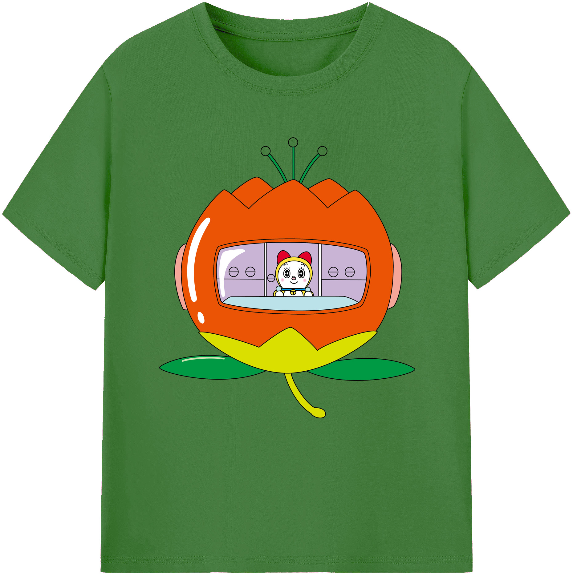 （画像用） ドラえもん ドラミ Doraemon Dorami レディースカジュアルプリントTシャツ（綿100％）